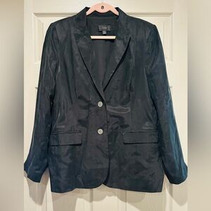 J Crew Cupro Silk-like Blazer Jacket in Black Going out Blazer size 12